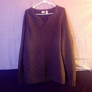 Falls Creek Knit Cotton Sweater Black Heavy